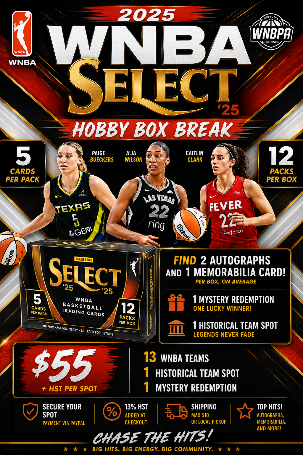 WNBA Select 2025 Hobby Break poster